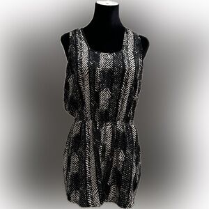 Black and White Romper // Mint Green // Size S // Bohemian Pattern